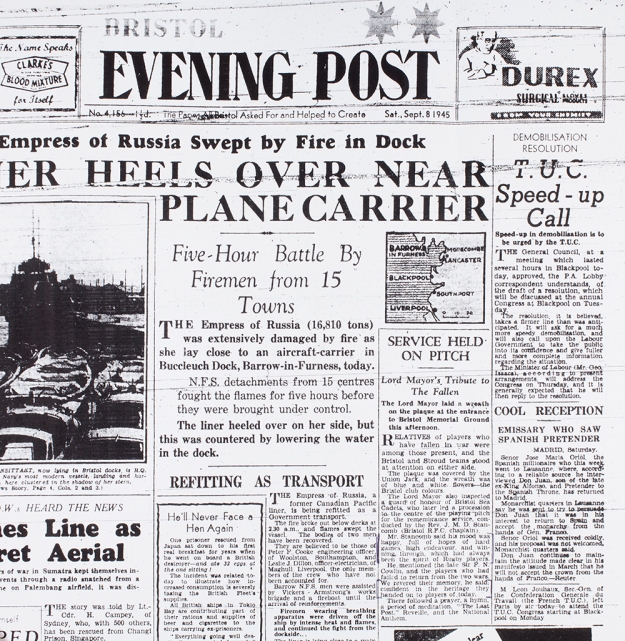 Bristol Evening Post, 8 September 1945